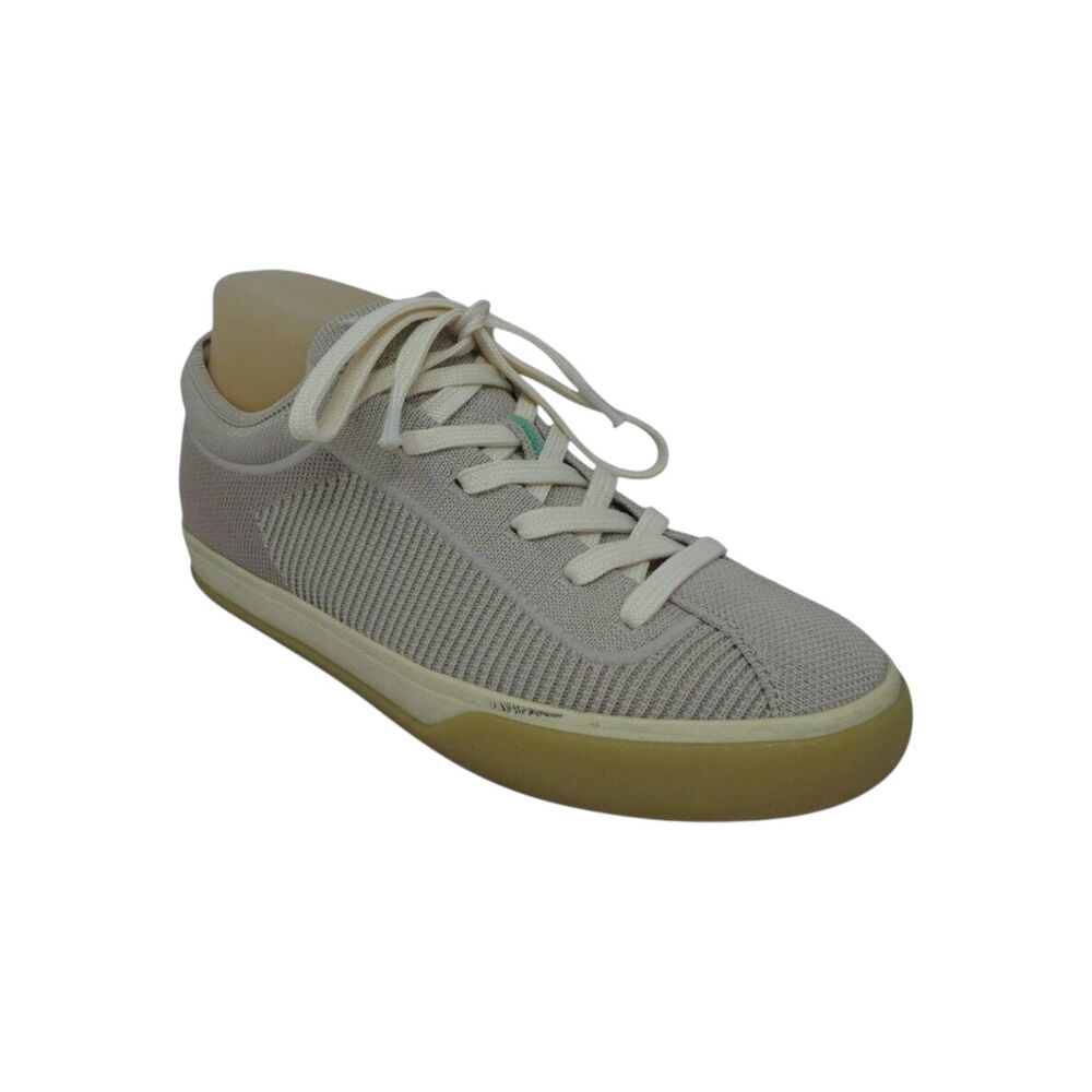 Rothy's The Lace Up Beige Cloud-Like Comfort Knit Sneakers Womens 7